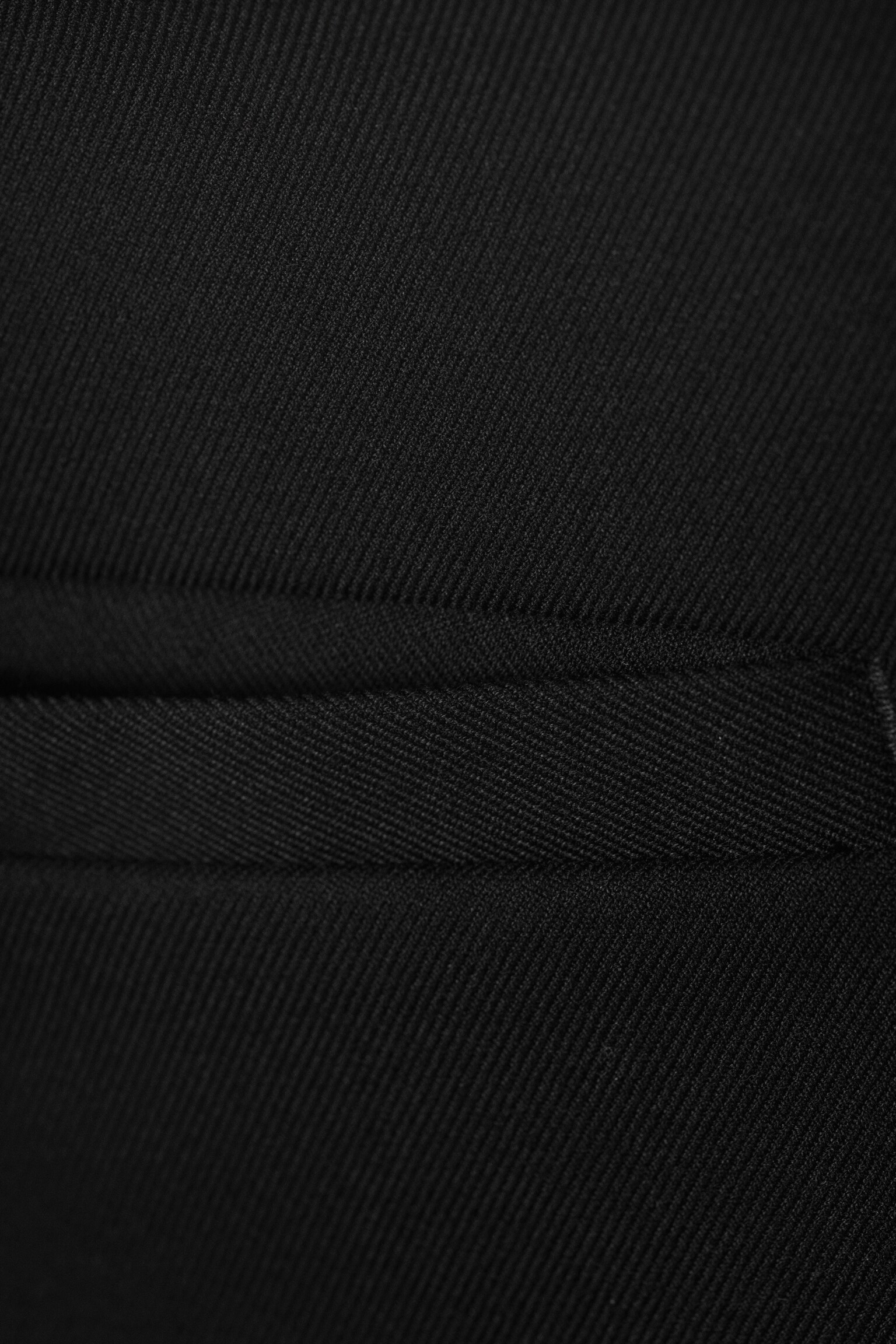 Low Waisted Mini Suiting Skirt - Black/Light Grey - Pinstripe - 3