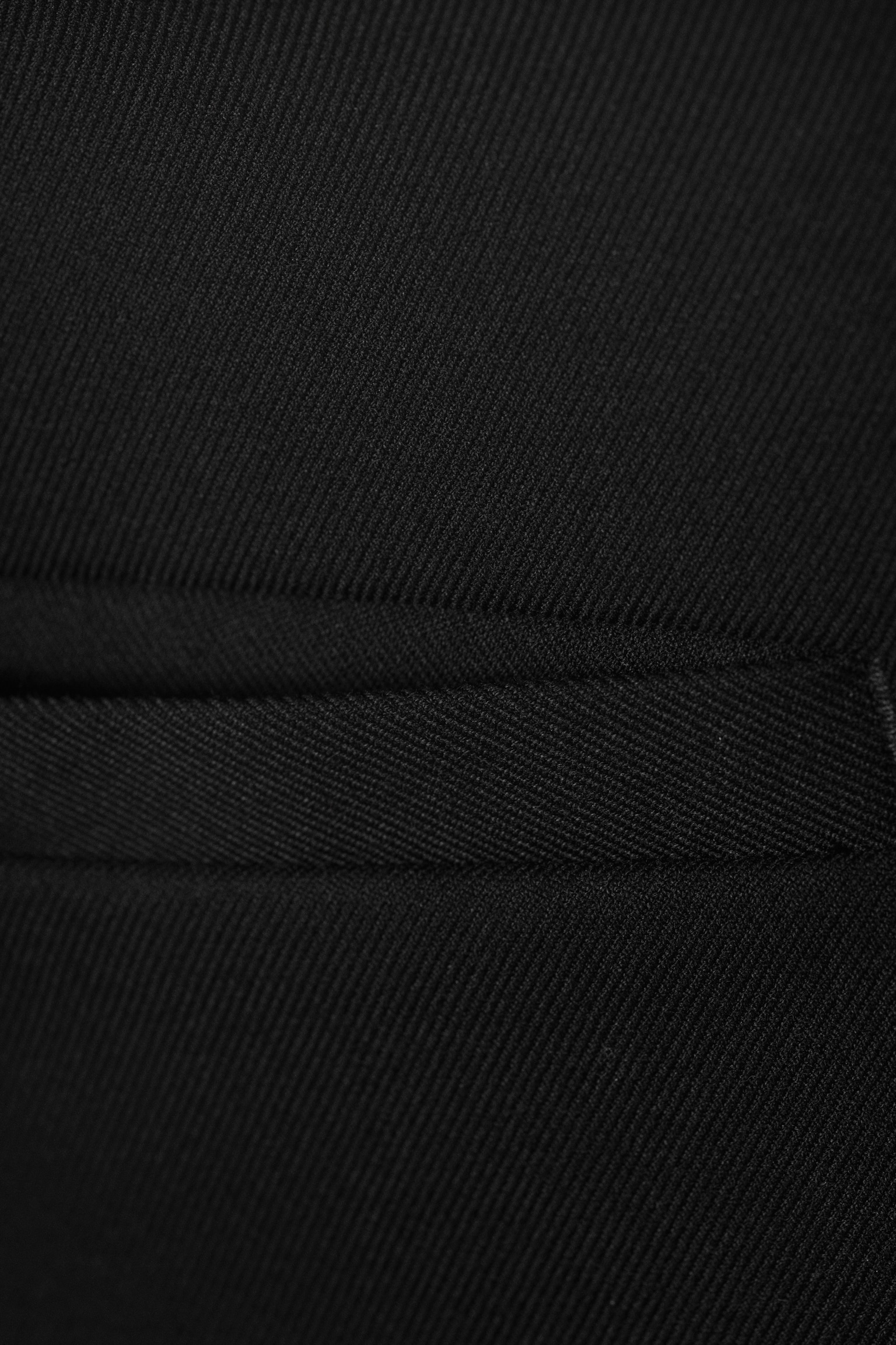 Low Waisted Mini Suiting Skirt - Black/Light Grey - Pinstripe - 4