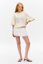 White - Escapism - Boxy Fit Printed T-Shirt - 1