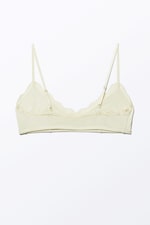 Dusty White - Soft Pull-over Scoop Neck Bra - 1