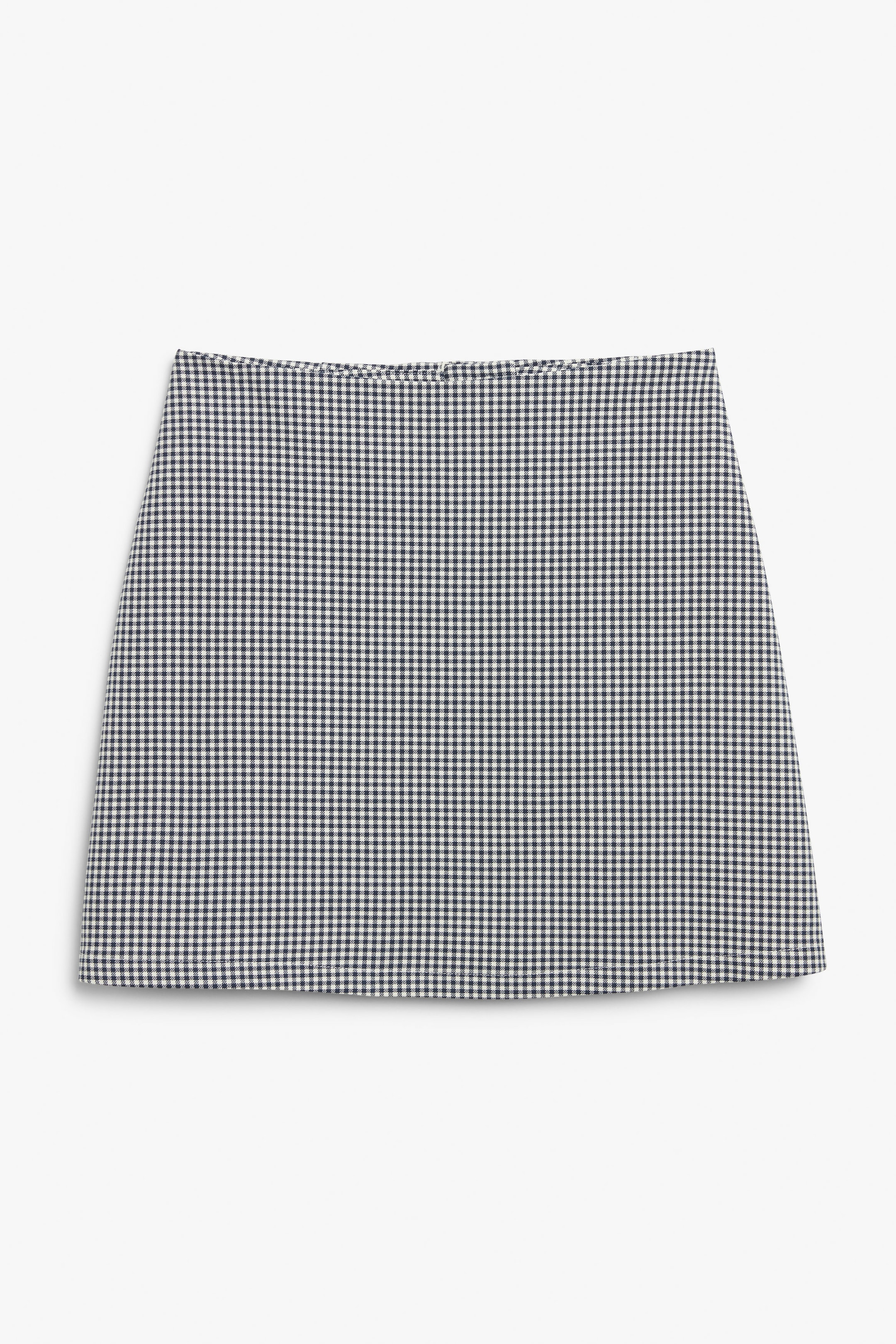 Black & white checks - A-line mini skirt - 0