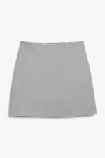 Black & white checks - A-line mini skirt - 0