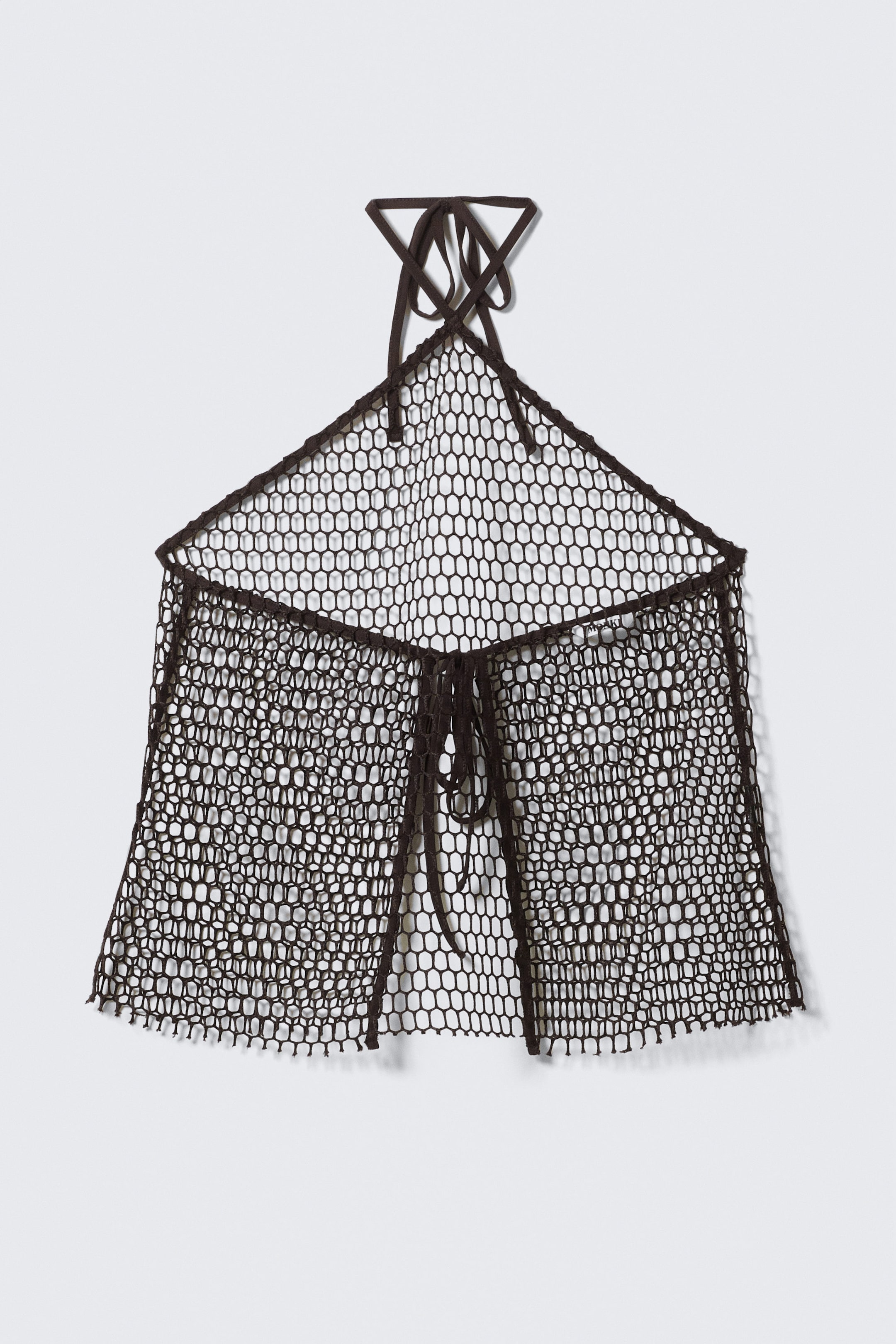 Brun foncé - Top dos nu avec liens à nouer - 4