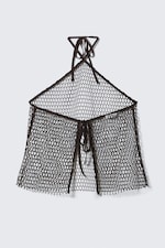 Brun foncé - Top dos nu avec liens à nouer - 4