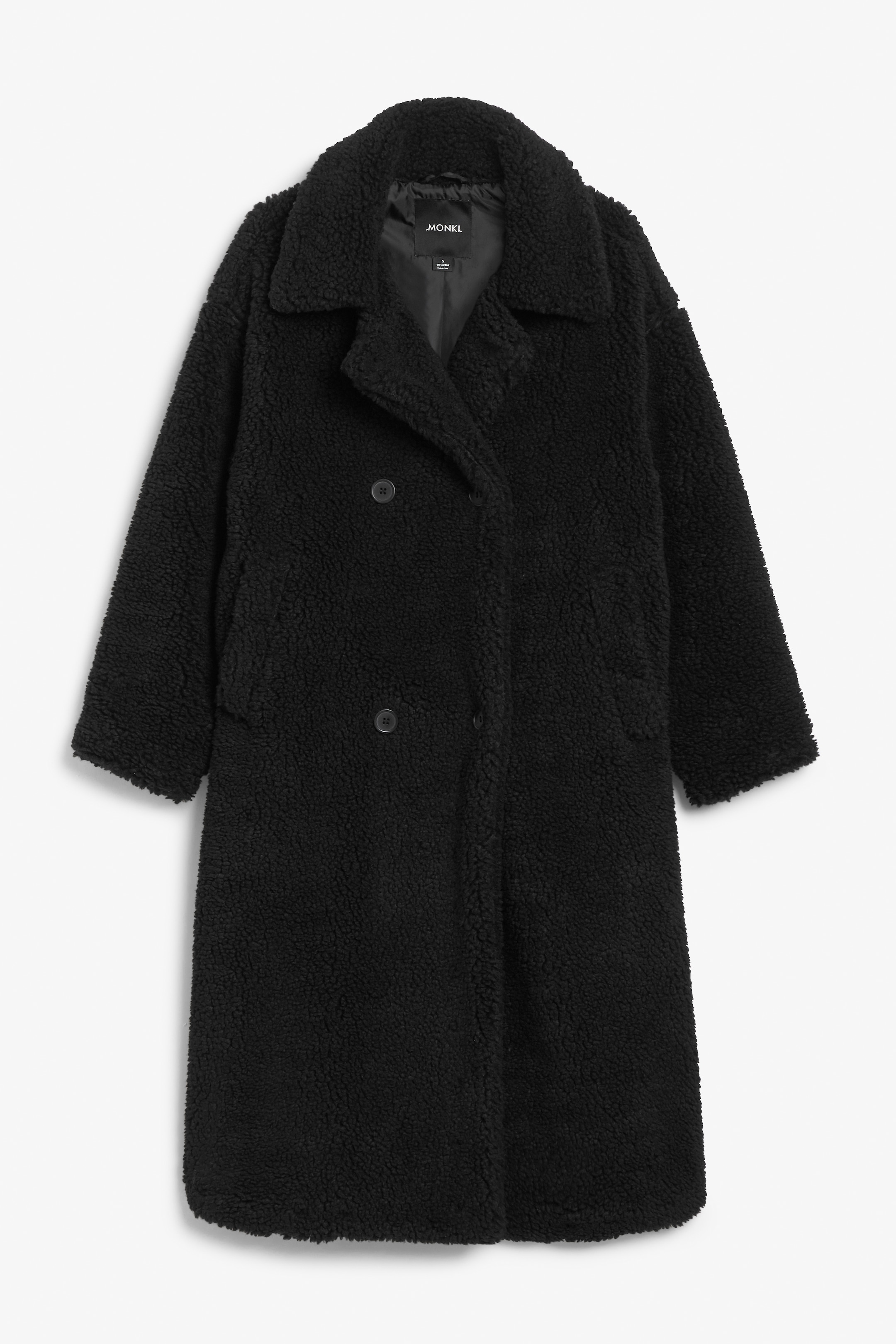 View larger image: Long teddy coat - Black - Ladies | H&M GB 1