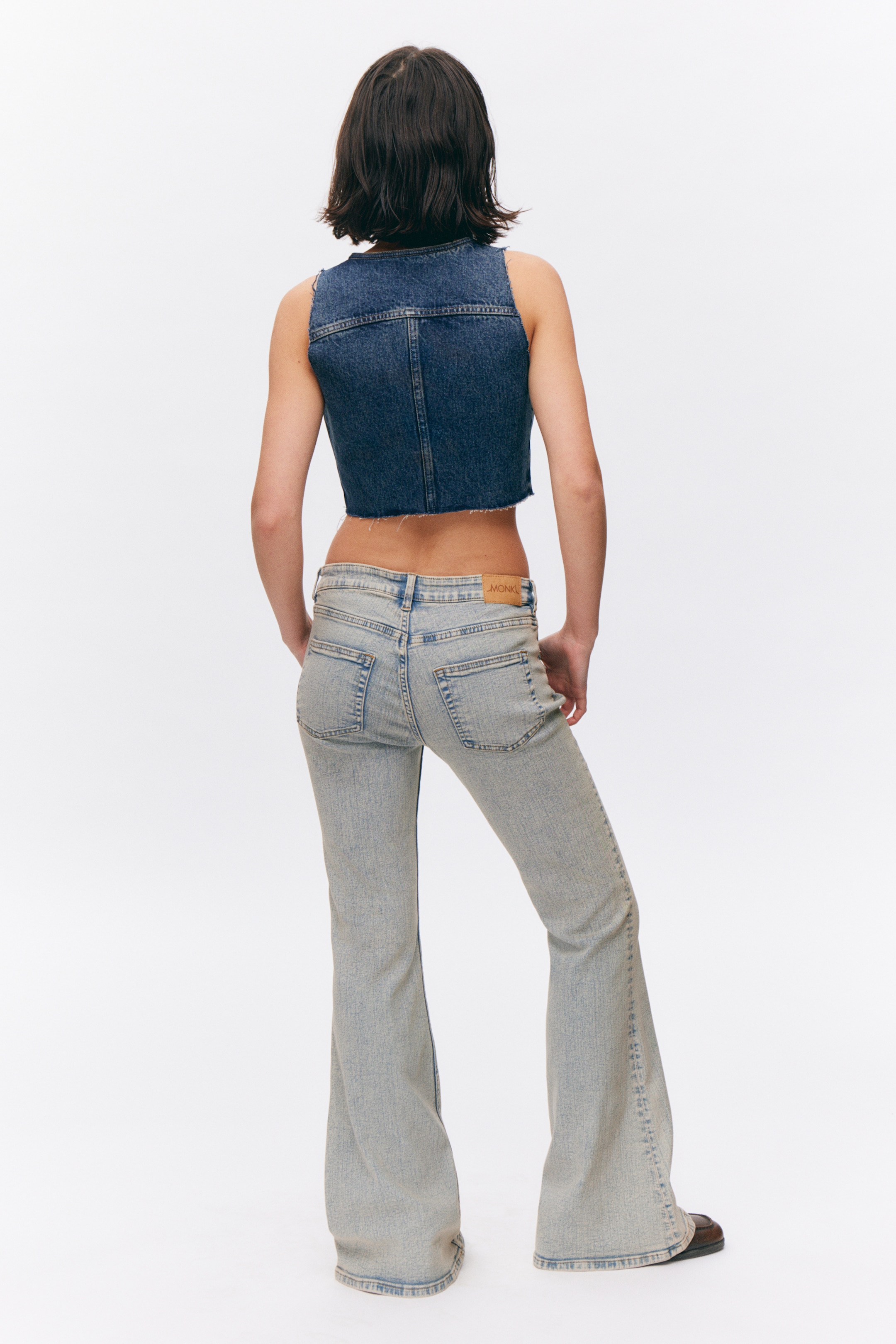 View larger image: Katsumi Low Waist Flared Jeans - Beige Tint - Ladies | H&M GB 5