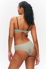 Khaki Green - Seamless Hipster Bikini Bottoms - 2
