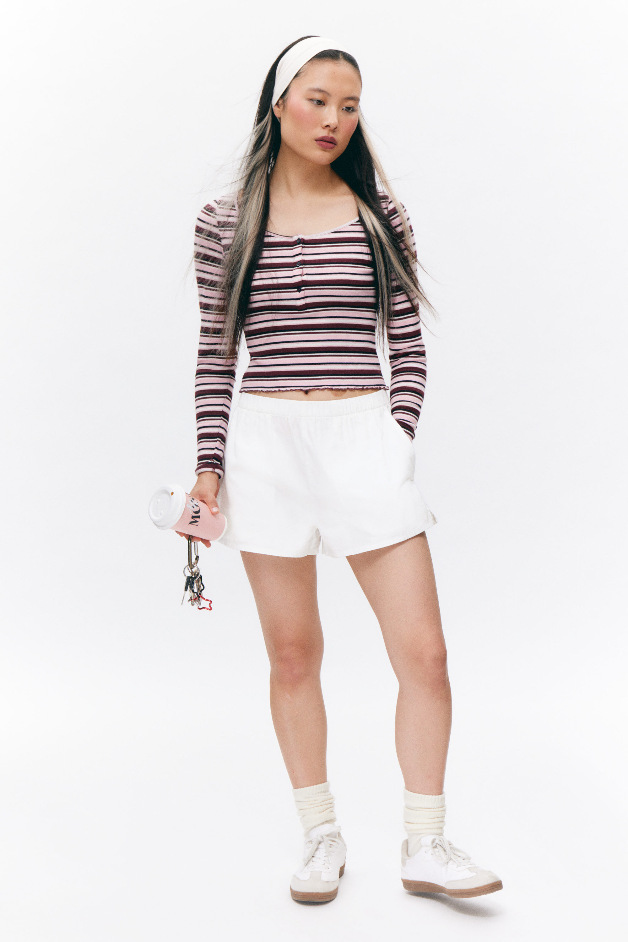 White - Flannel Boxer Shorts - 1