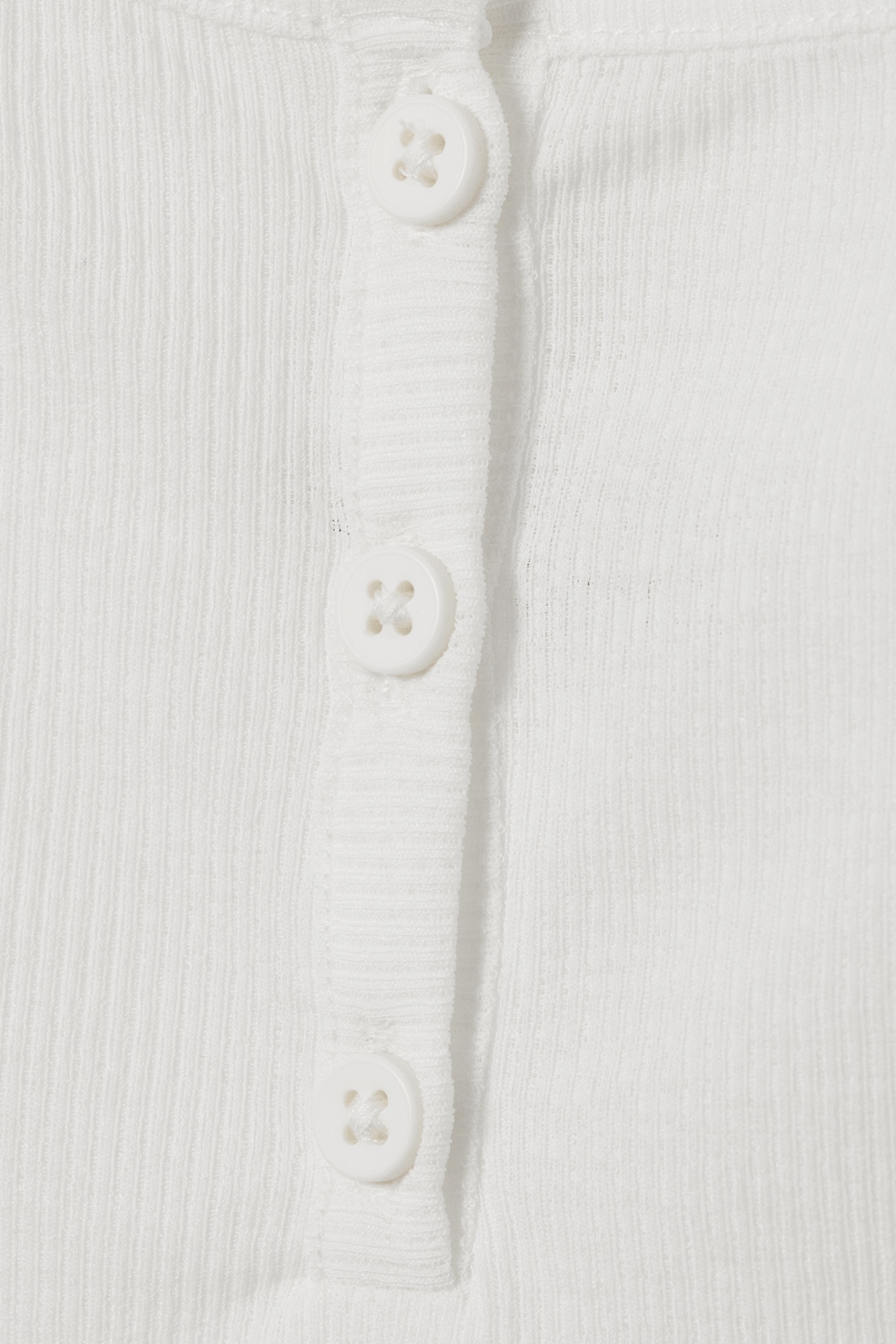 Ribbed Bodysuit - White - 4