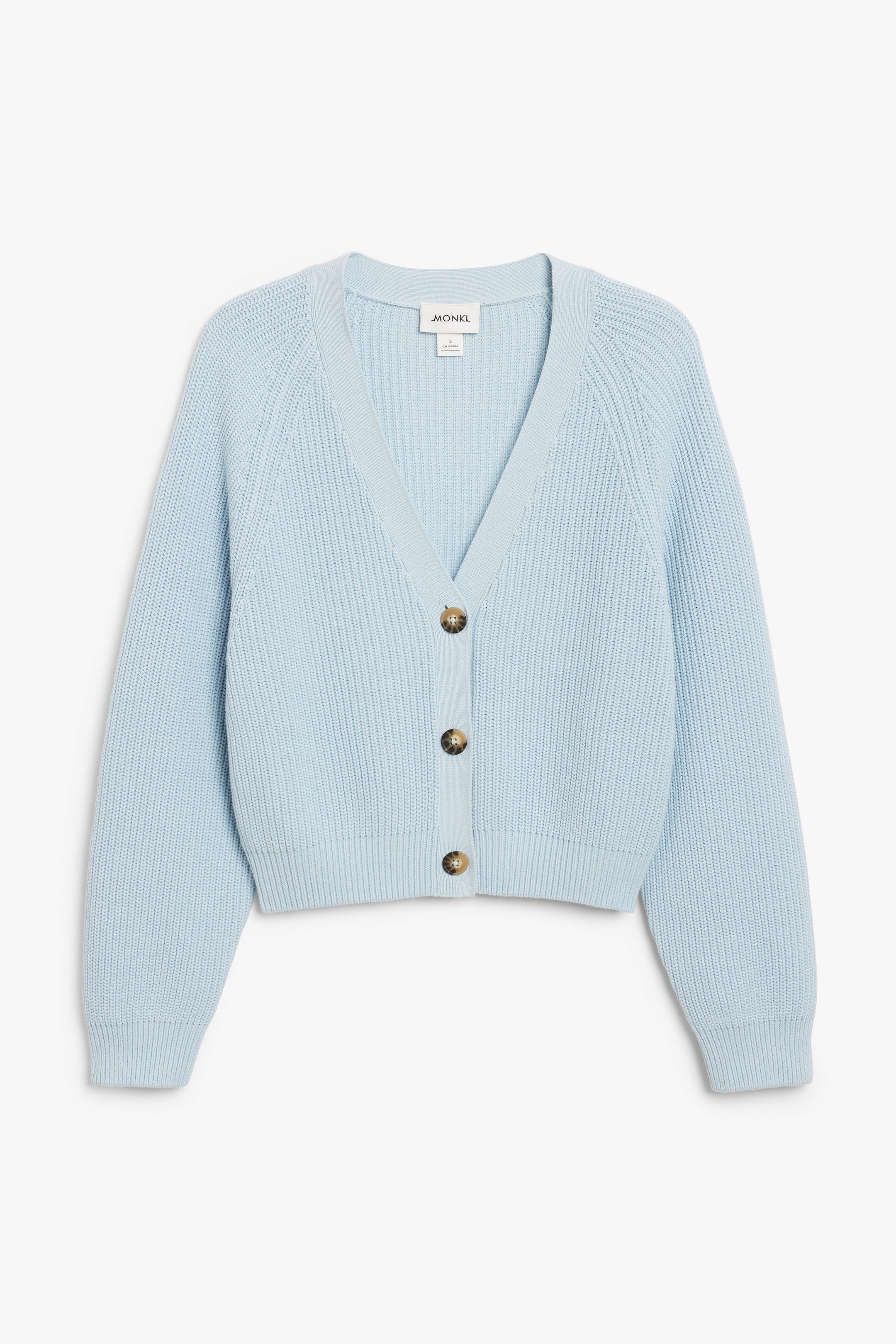 Light blue - Chunky cropped cardigan - 0