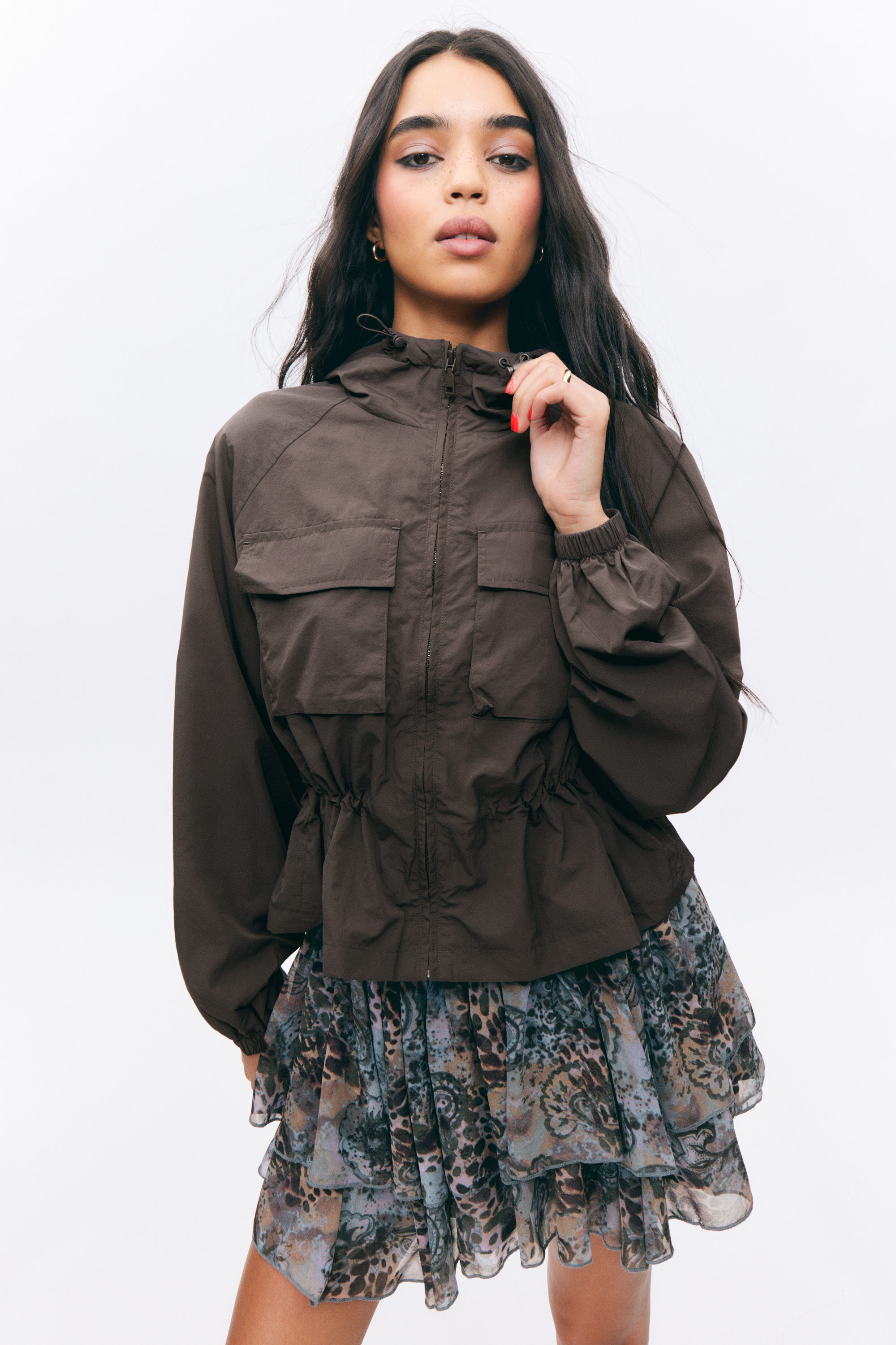 Dark Grey - Windbreaker Nylon Jacket - 2