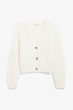 White - Chunky cropped cardigan - 0