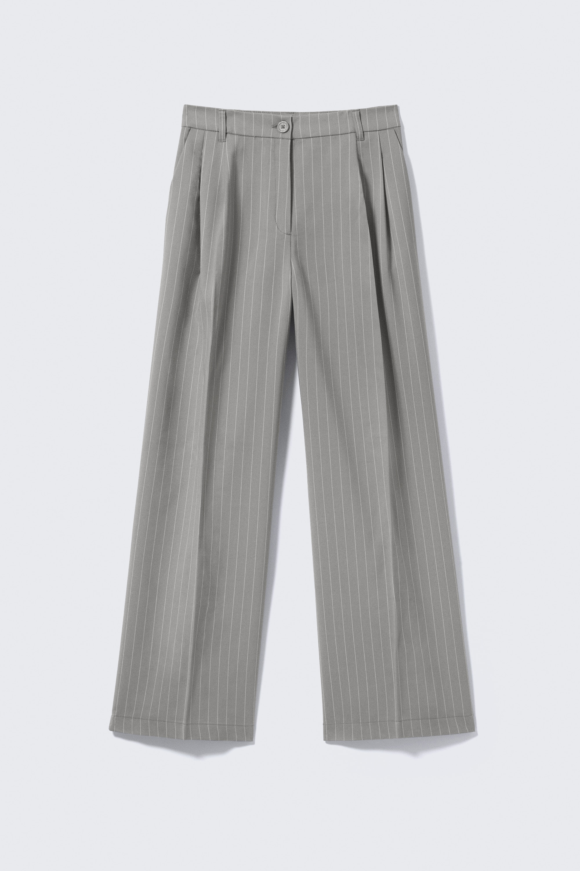 Hose mit weitem Bein - Grau gestreift/Schwarz/Dunkelgrau