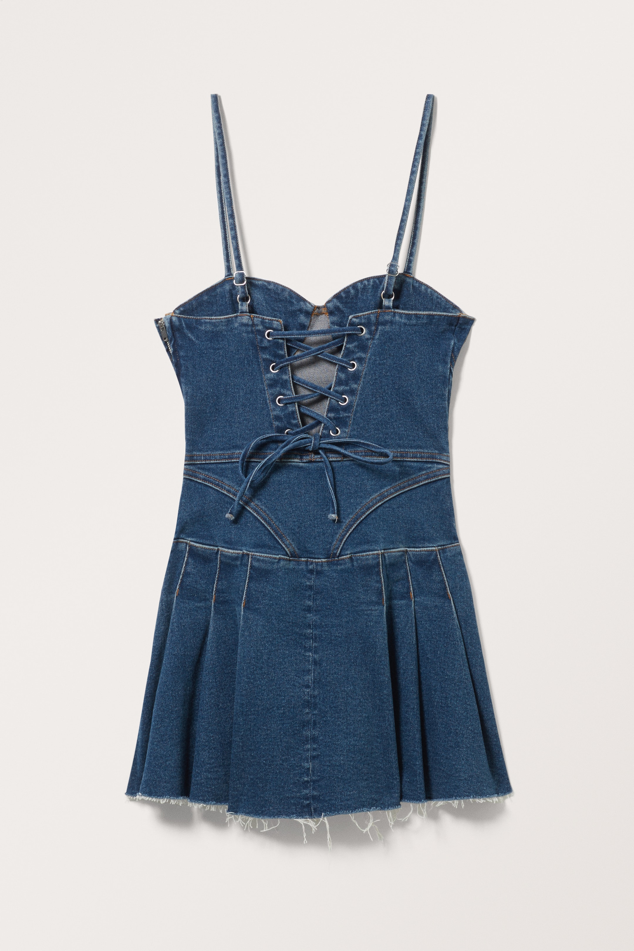 Grösseres Bild ansehen: Korsett-Minikleid aus Denim - Kaylin Blau - DAMEN | H&M CH 1