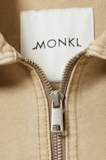 Dusty Beige - Two-way Zip Oxford Jacket - 1