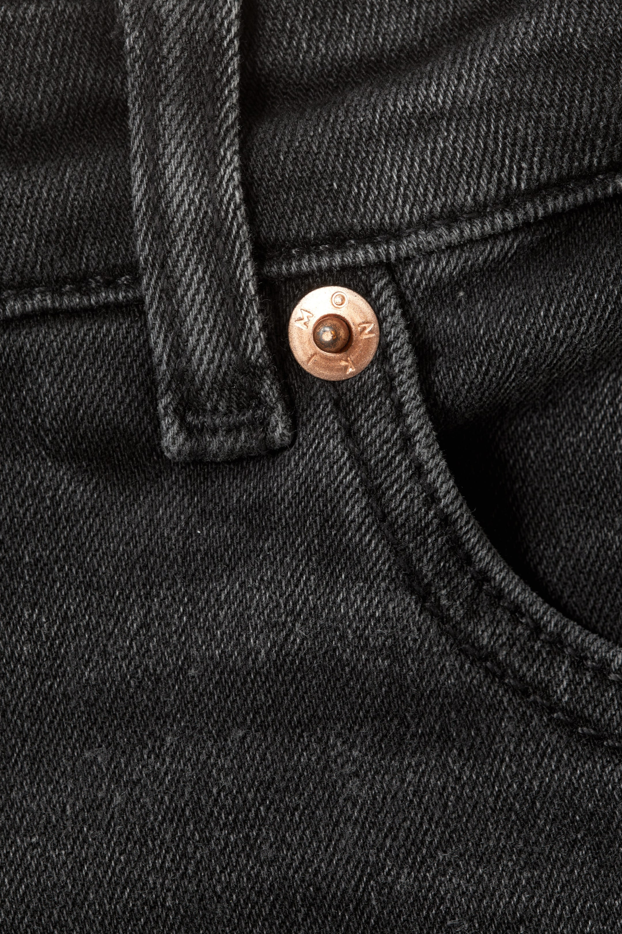 Zwart met wassing - Katsumi uiteenlopende jeans met lage taille - 1