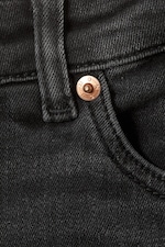 Zwart met wassing - Katsumi uiteenlopende jeans met lage taille - 1