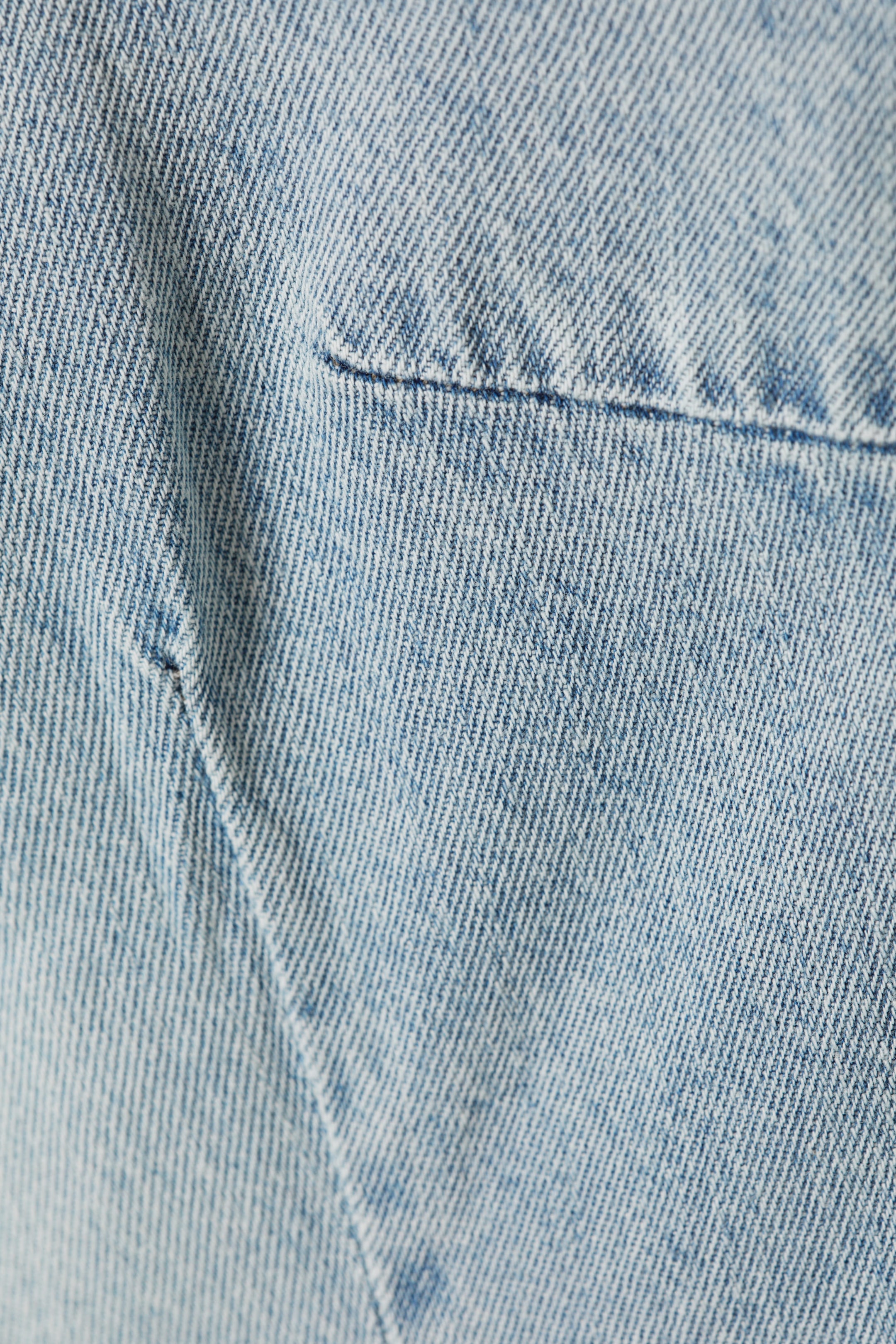 Space Blue - Light Blue - Halter Neck Denim Jumpsuit - 5