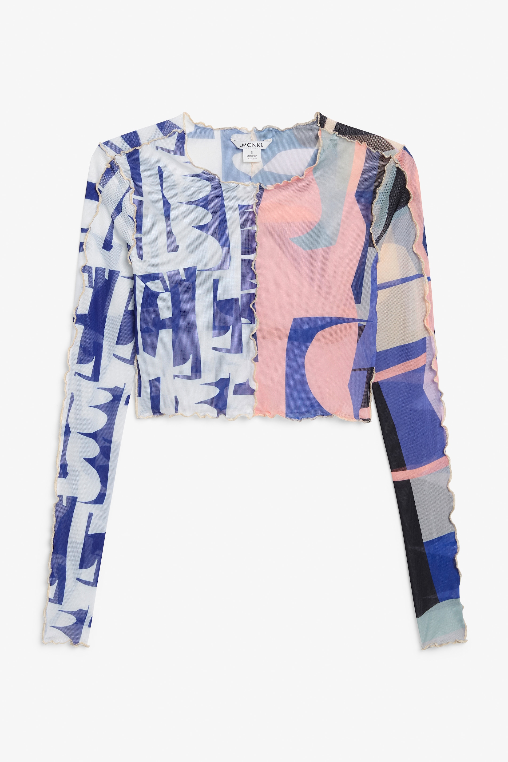 View larger image: Mesh top with over lock seam detailing - Blueblocks - Ladies | H&M GB 1