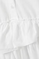 Weiß - Oversized Mini-Hemdkleid mit Rüschen - 5