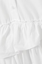 Wit - Oversized mini-overhemdjurk met ruches - 5