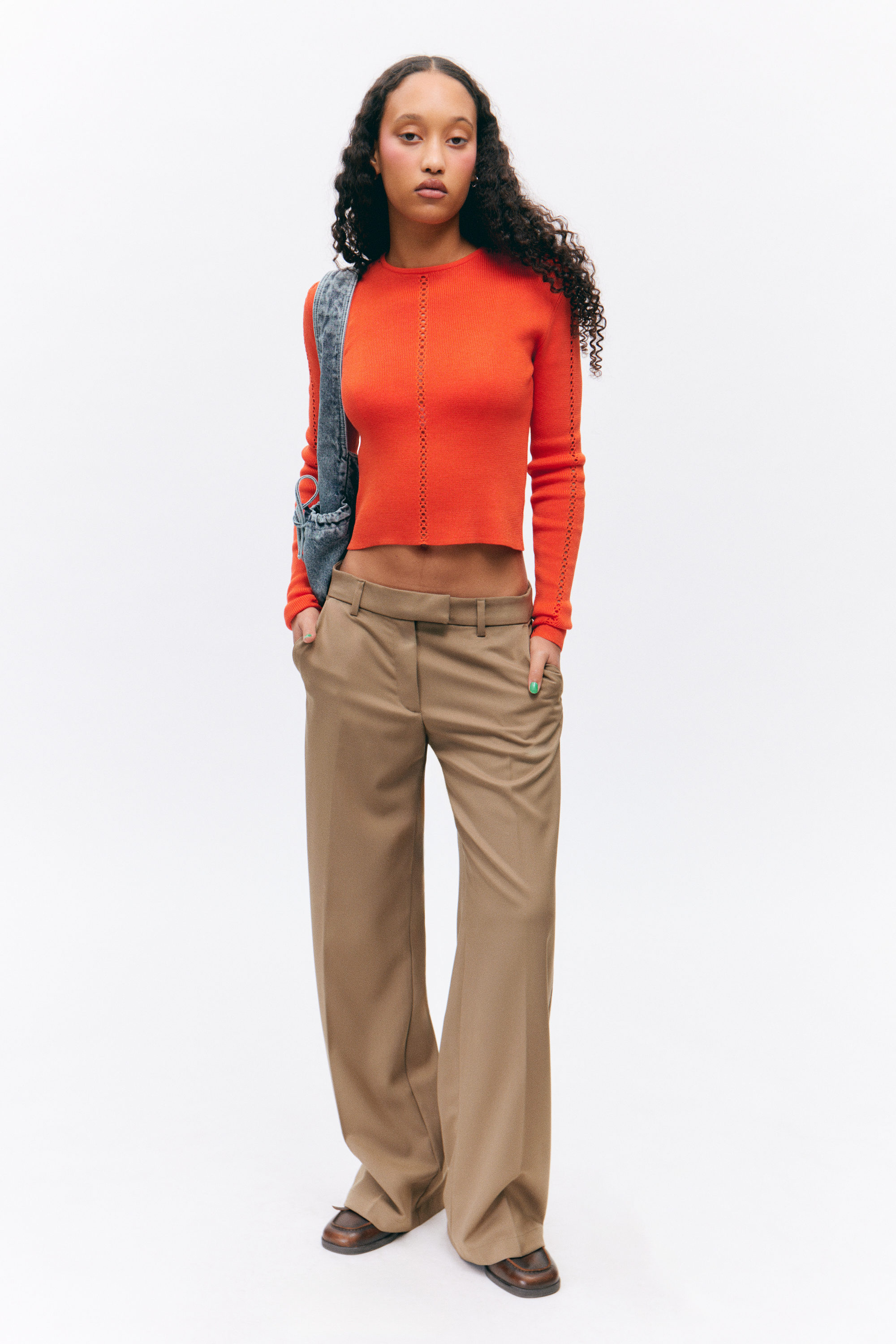 Dusty Mole - Low Waisted Pleated Suiting Trousers - 1