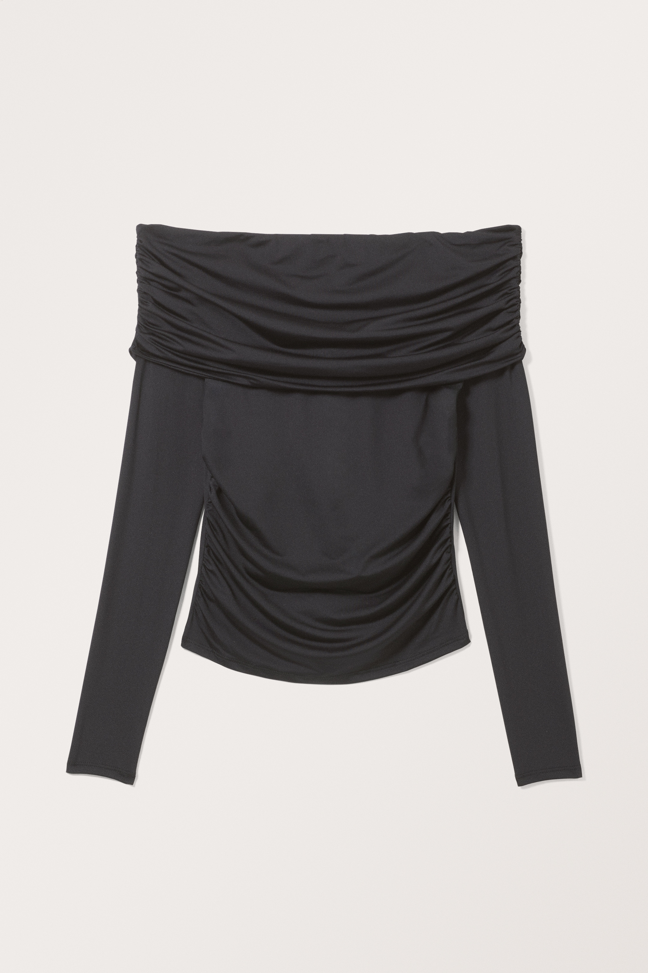 View larger image: Off Shoulder Long Sleeve Top - Black - Ladies | H&M GB 1