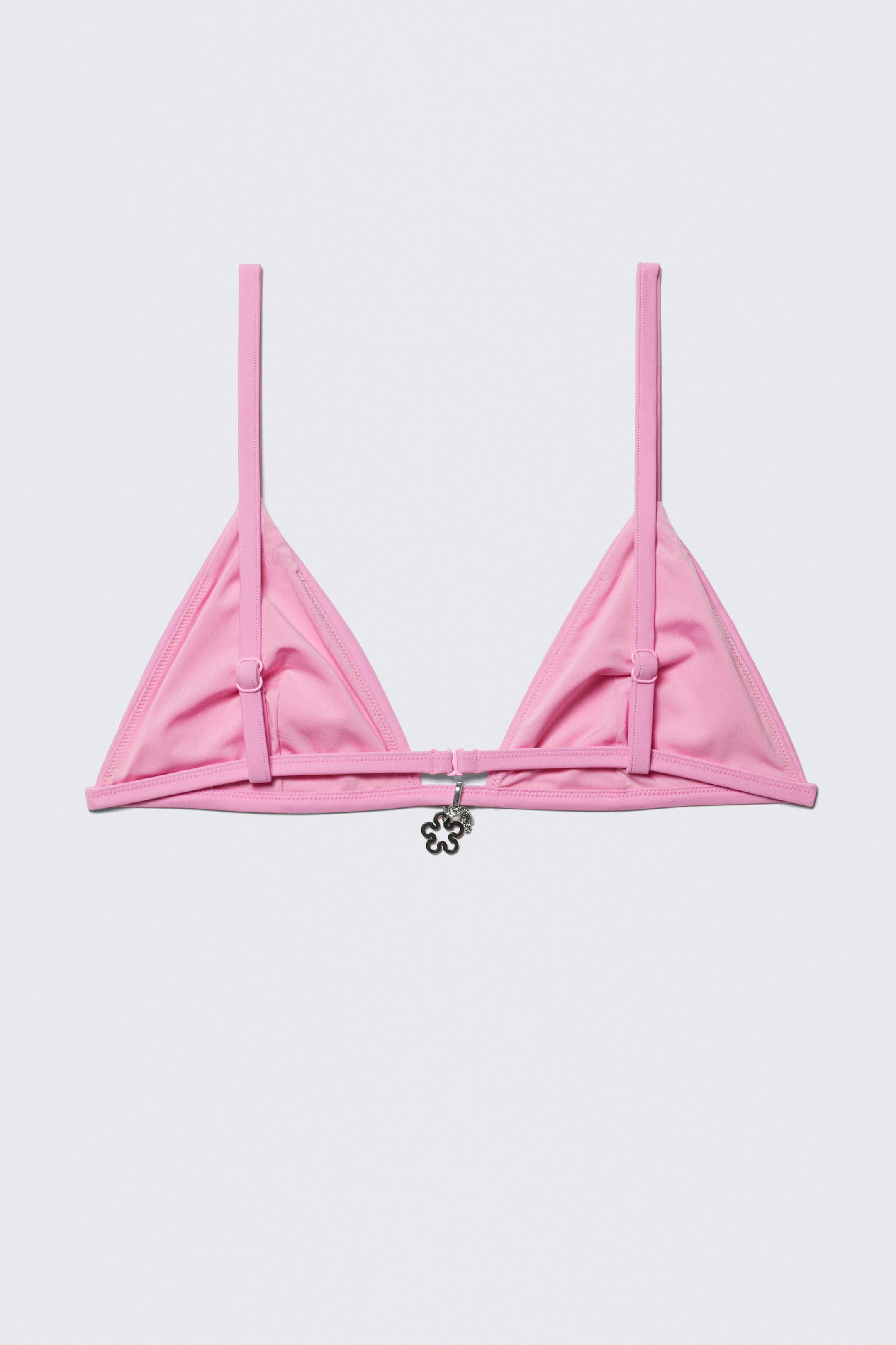 Hellrosa - Triangel-Bikinioberteil mit Anhänger - 4