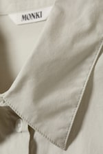 Light Green - Cropped Cotton Poplin Drawstring Night-Shirt - 1