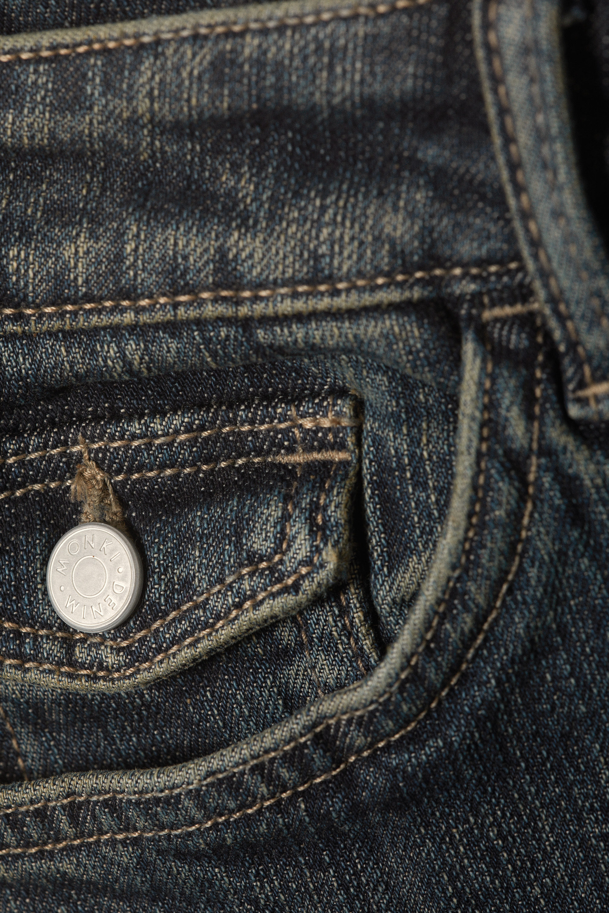 Blå - Cheri utsvängda jeans med låg midja - 6