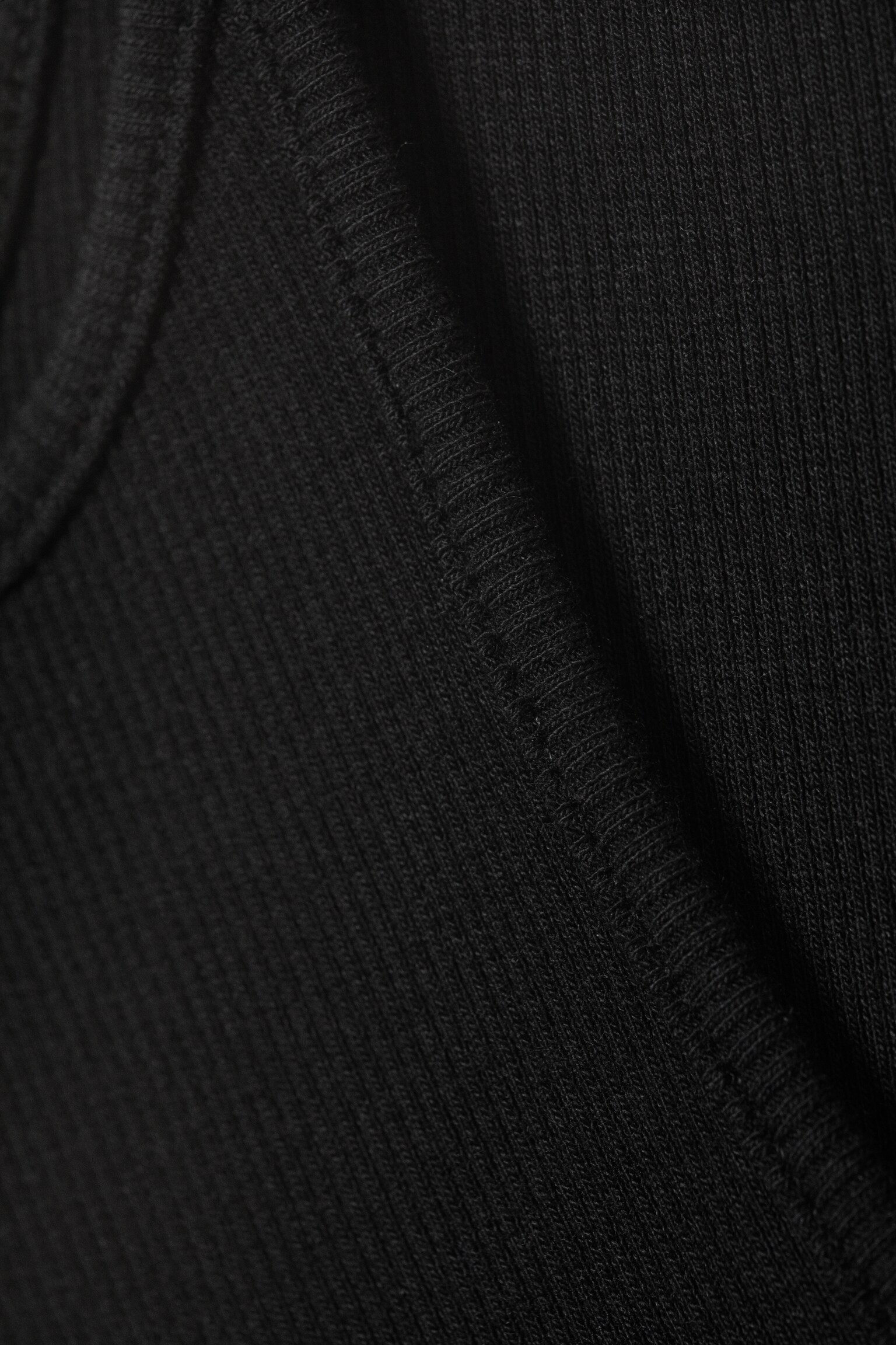 Ribbed Fitted Jumpsuit - Black/Off-white - 3
