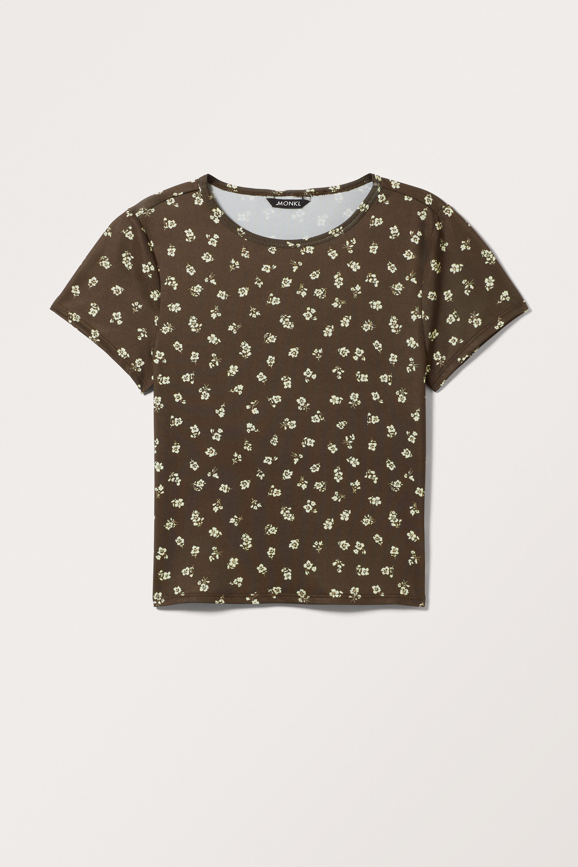 Brown - Floral - Cropped tshirt - 3