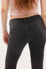 Washed Black - Katsumi Low Waist Flared Jeans - 3
