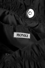 Schwarz - Gesmokte rechteckige Umhängetasche - 4