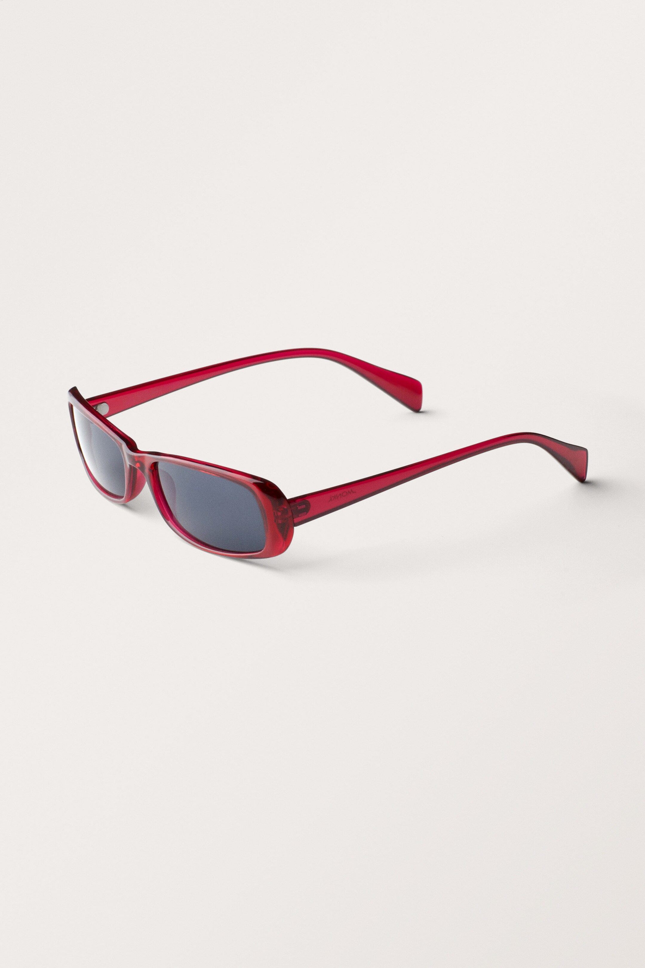 Dark Red - Rectangular Sunglasses - 1