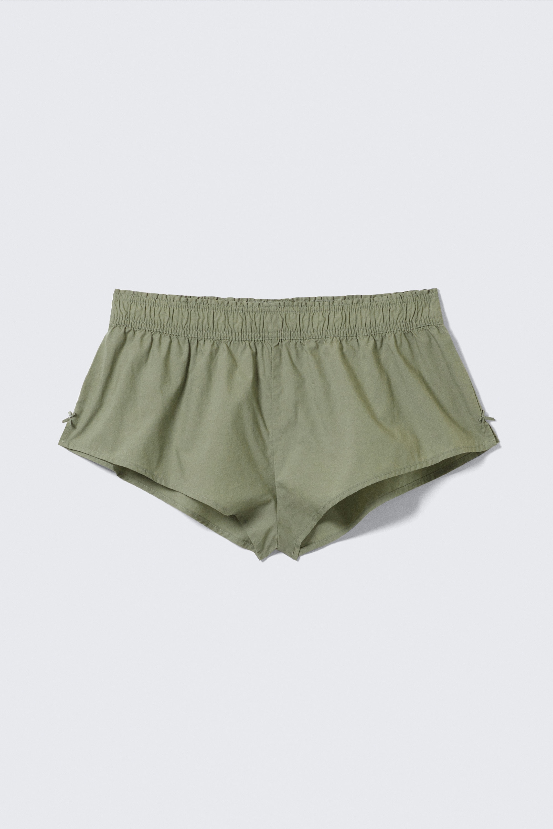 Khaki Green - Mid-Rise Cotton Poplin Pyjama Briefs - 1