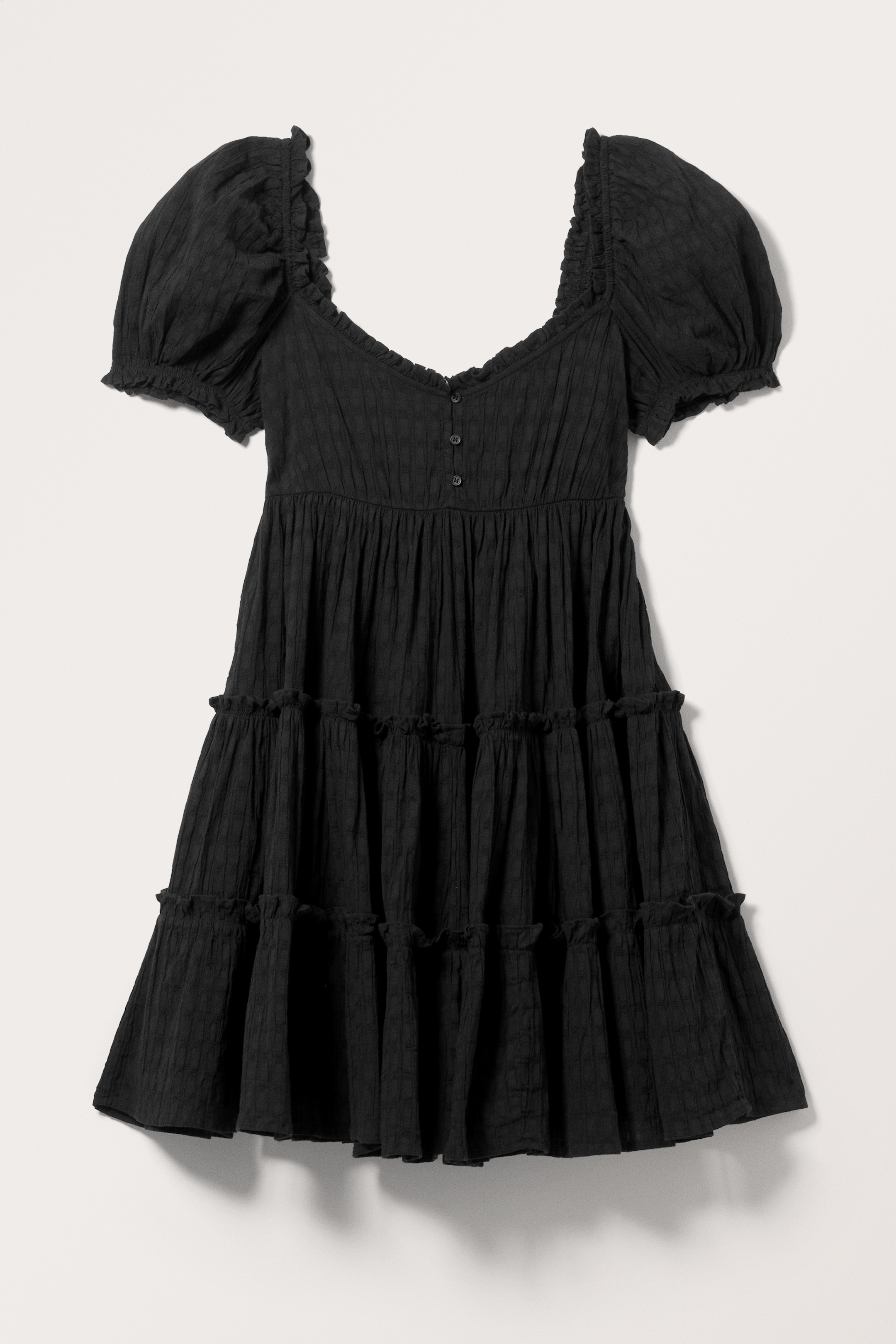 View larger image: Short Puffy Babydoll Dress - Black - Ladies | H&M GB 1