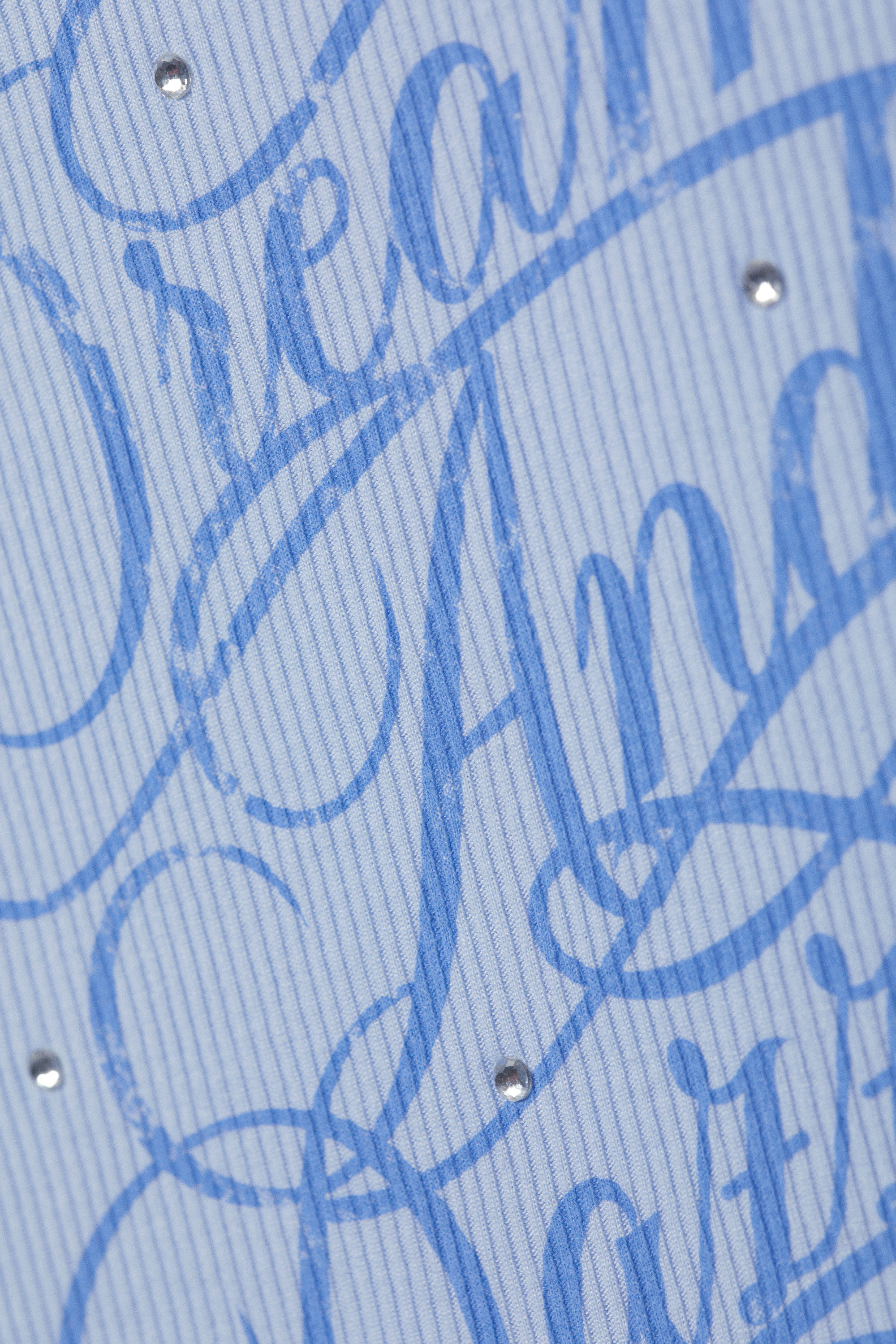 Hellblau - "Dream & Dazzle" - Bedrucktes, figurbetontes Tanktop - 5