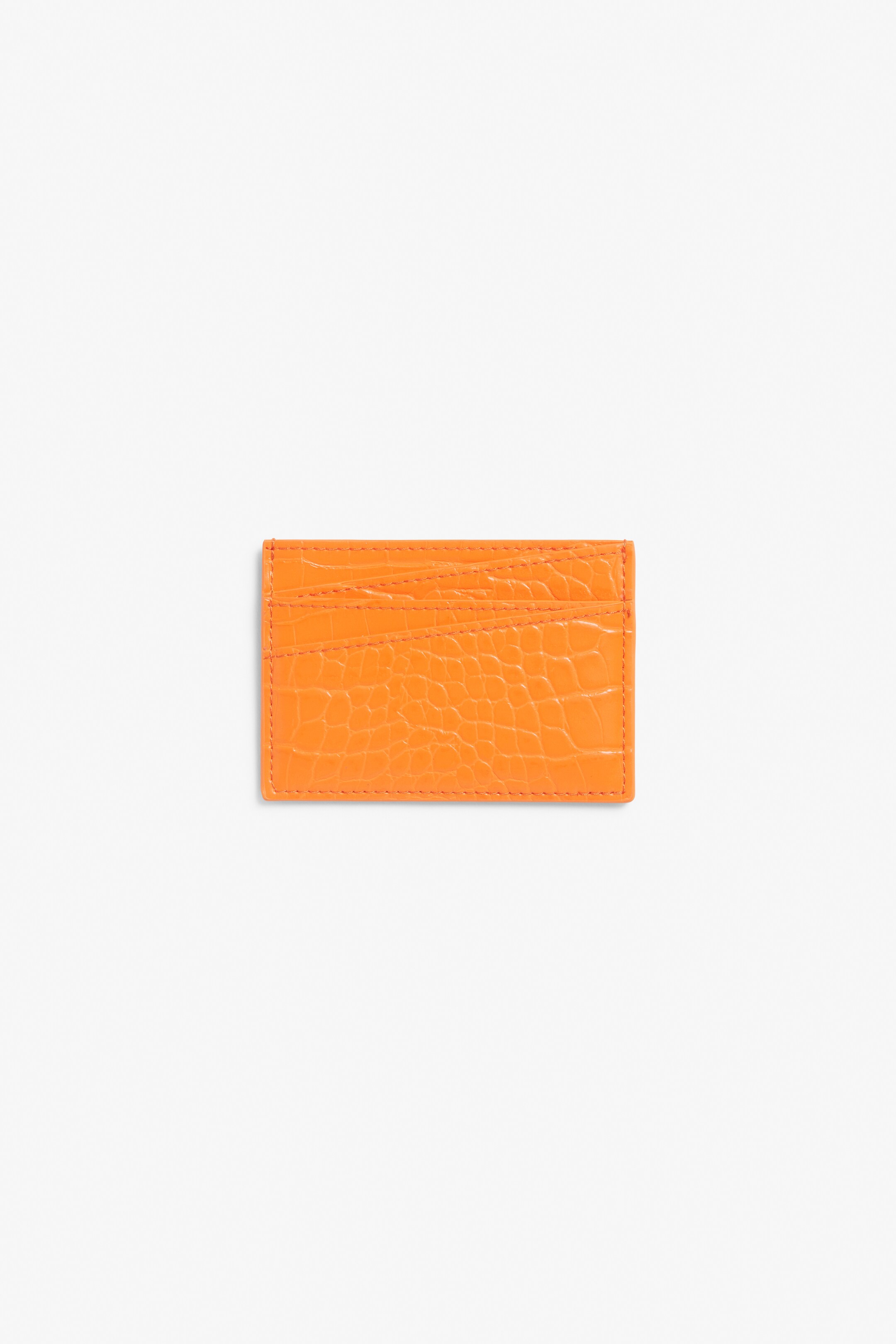 Grotere afbeelding bekijken: Pasjeshouder - Oranje imitatie krokodillenleer - DAMES | H&M NL 1