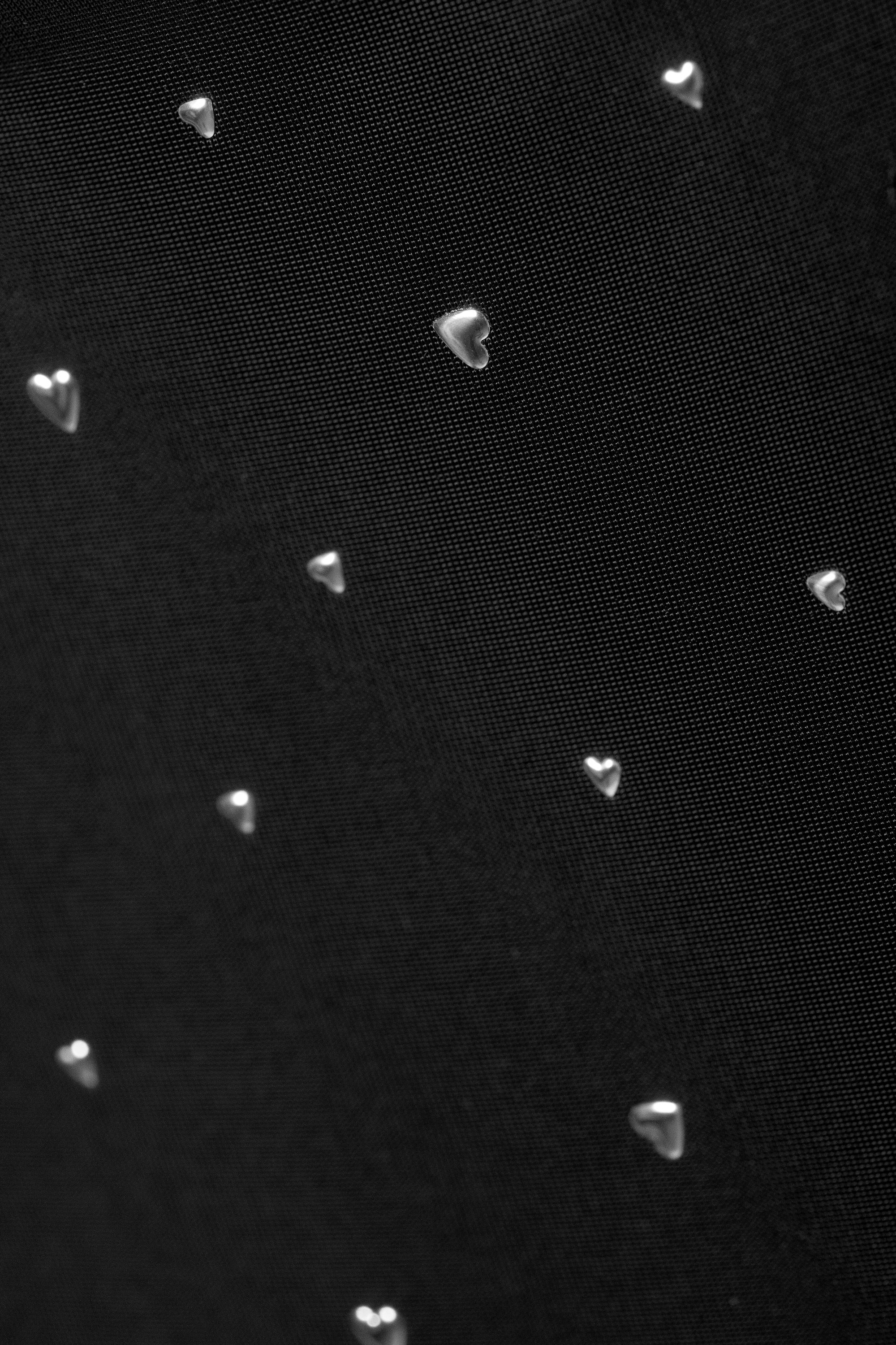 Black - Heart Studs - Sleeveless Boatneck Tank Top - 5
