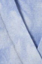 Washed Blue - Tie-dye - Jacquard Knitted Cotton Cardigan - 4