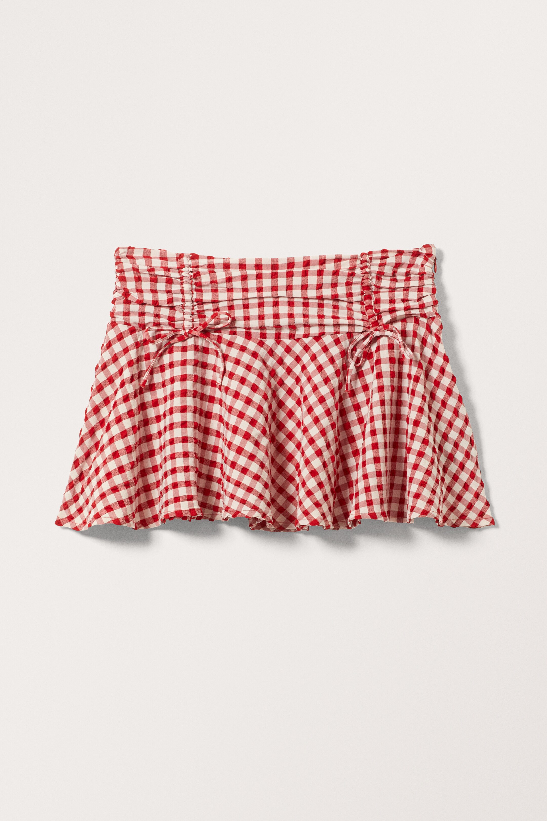 Ingrandisci l'immagine: Short Bow Detail Mini Skirt - Red Check - DONNA | H&M CH 1