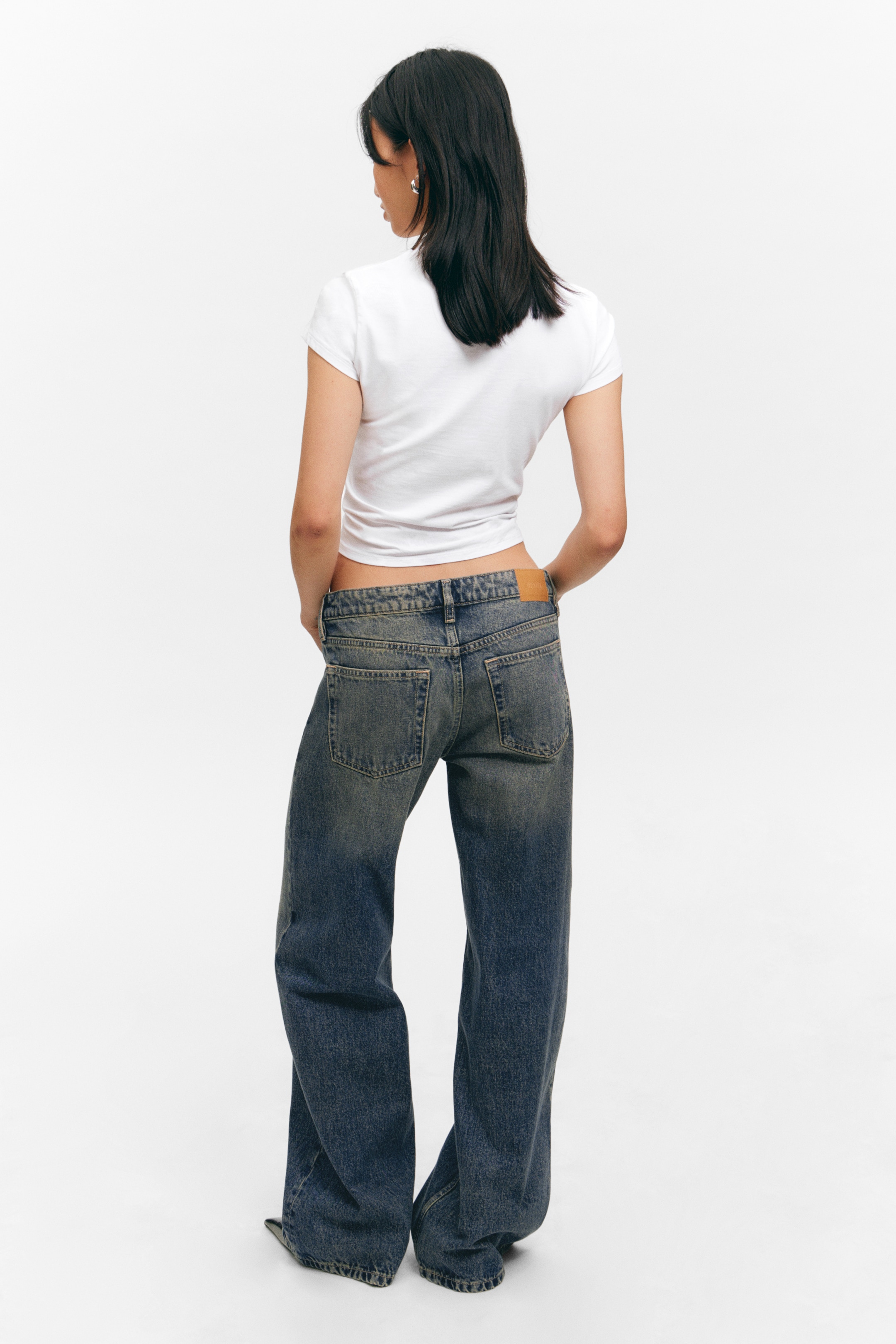 Ver imagen más grande: Vaqueros anchos de tiro bajo Imoo - Desert Blue - MUJER | H&M ES 4