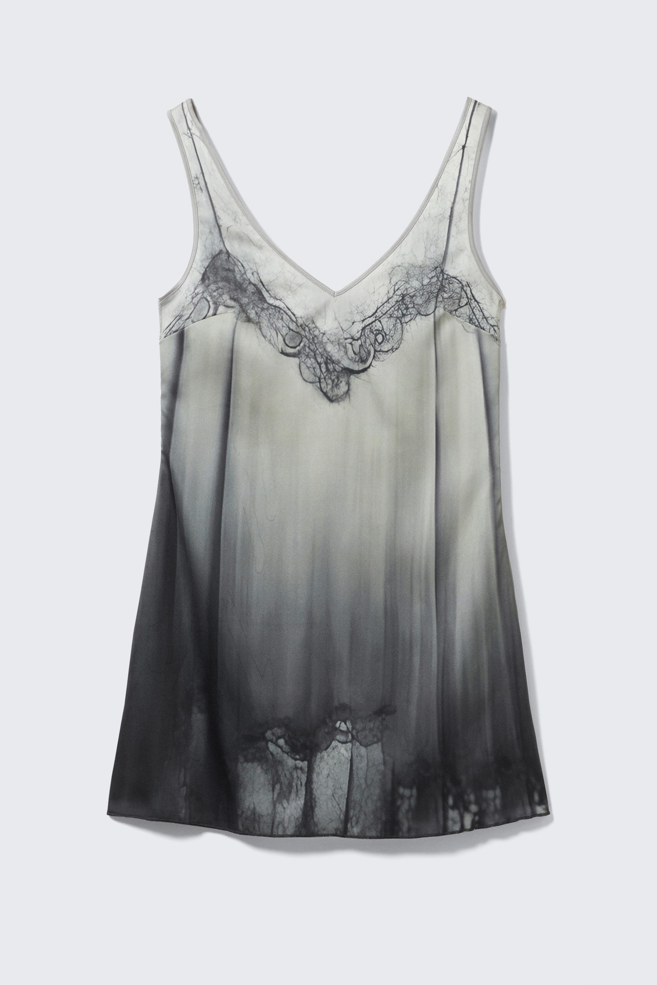 Trompe-l'œil lace print - Short Printed Tank Dress - 5