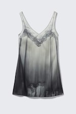 Trompe-l'œil lace print - Short Printed Tank Dress - 5