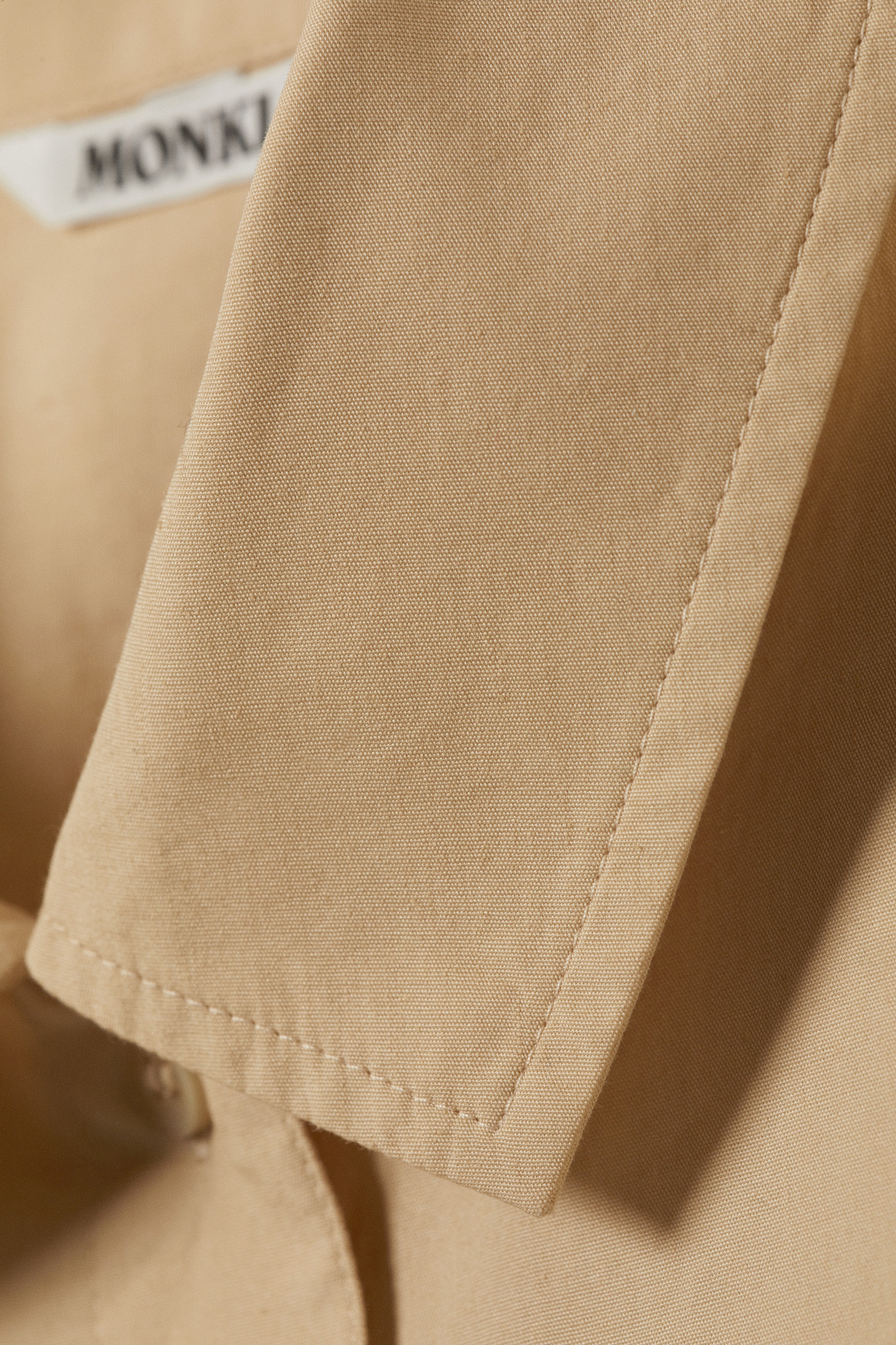 View larger image: Oversized Ruffled Mini Shirt Dress - Beige - Ladies | H&M GB 6