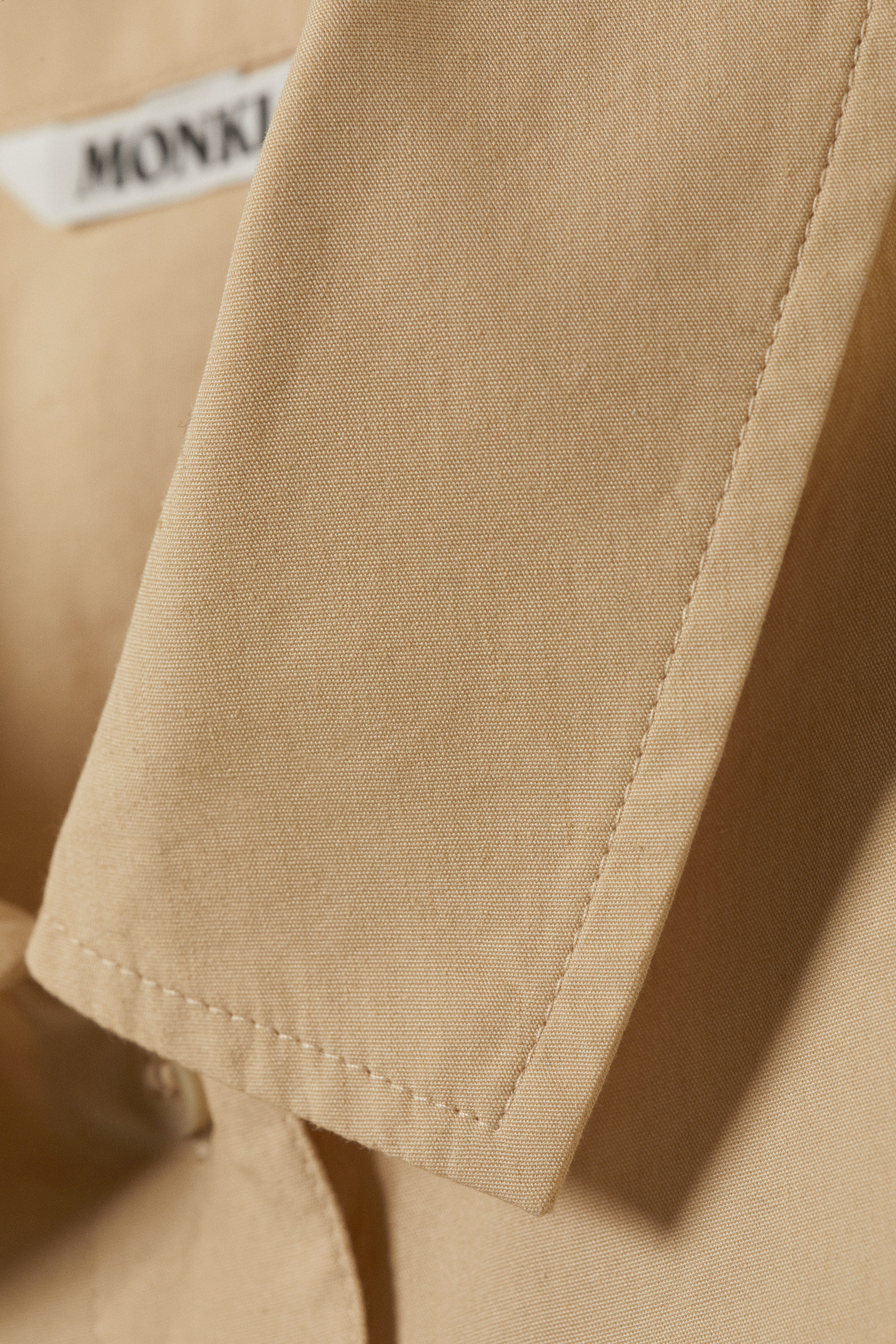 Beige - Oversized Mini-Hemdkleid mit Rüschen - 5
