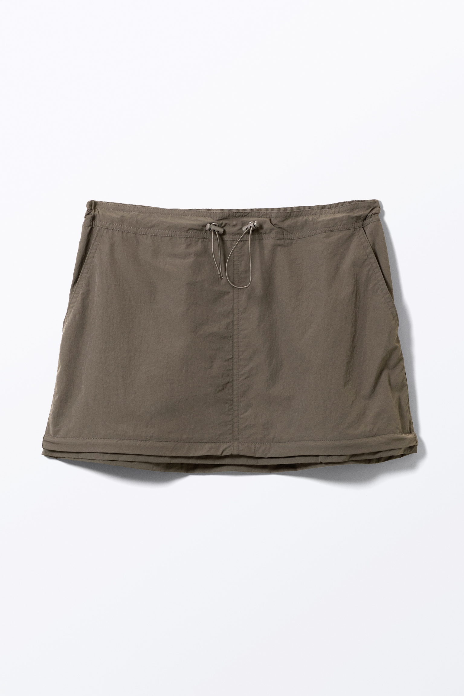 Convertible Nylon Cargo Skirt - Dark Grey - 3