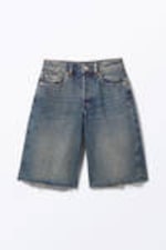 Desert Blue - Peggy Low Waist Loose Baggy Leg Denim Shorts - 3