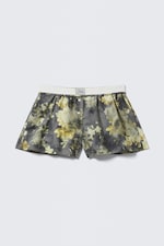 Dark Grey - Dirty Floral - Relaxed Cotton Boxer Shorts - 5